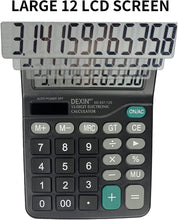 Carica l'immagine nel visualizzatore di Gallery, Gvolatee, Calcolatrice da Tavolo con Display LCD 12 Cifre, con Pulsanti Grandi, Funzione Standard per Ufficio e Scuola, Nero