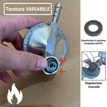 Carica l'immagine nel visualizzatore di Gallery, Crisalide® Kit Tubo Gas GPL Regolatore Attacco Verticale Variabile e Chiave – 1,5 m – Attacco Universale – Accessori Inc