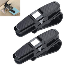 Carica l'immagine nel visualizzatore di Gallery, supporti per occhiali da sole da auto,Clip per parasole,2 Portaocchiali Auto,con clip per carte di credito,Morsetto a do
