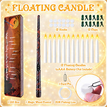 Carica l'immagine nel visualizzatore di Gallery, EXTSUD Set di 12 candele a LED galleggianti con telecomando bacchetta magica – candele a batteria con fiamma tremolante 