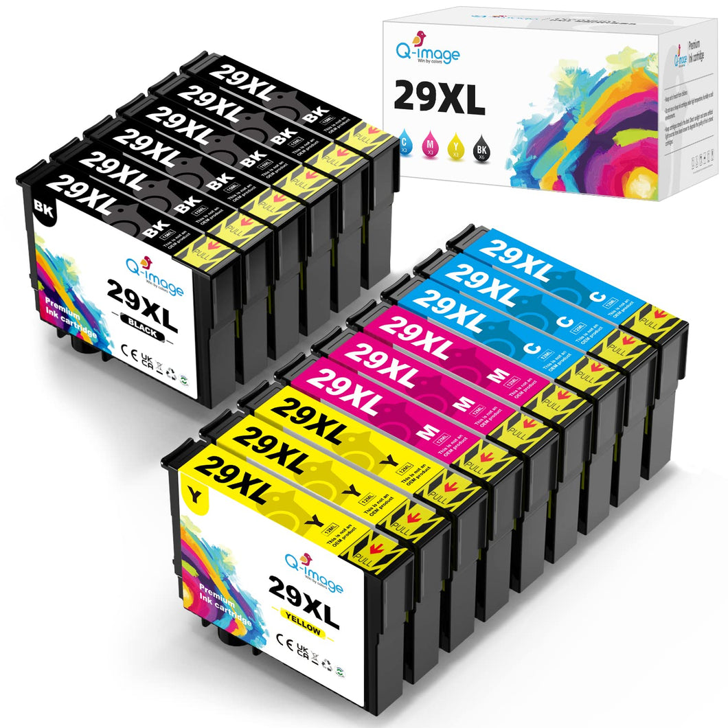 Q-image 29 XL Cartucce d'inchiostro Compatibili per Epson 29XL Sostituzione per Expression Home XP-235 XP-245 XP-247 XP-255 XP-257 XP-332 XP-335 XP-342 XP-345 XP-352 XP-355 XP-432 XP435 (15 Pezzi)