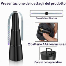 Carica l'immagine nel visualizzatore di Gallery, Repellente per Mosche, 2 Pezzi Ventilatore Repellente per Zanzare, Portatile Anti Mosche Ventola Elettronico per Interni