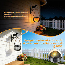 Carica l'immagine nel visualizzatore di Gallery, Lanterna solare a forma di fiamma da appendere, 2 pezzi, per esterni, IP65, impermeabile, per balcone, giardino, Hallowe