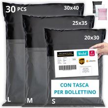 Carica l'immagine nel visualizzatore di Gallery, EMBALLAX - 30 Buste per Spedizioni Vinted CON TASCA PER BOLLETTINO - Taglie S/M/L - NON TRANSPARENTI/ULTRA-RESISTENTI - 