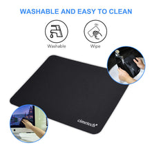 Carica l'immagine nel visualizzatore di Gallery, cimetech Tappetino per Mouse Confortevole Superficie Superfine in Fibra di Seta Liscia Sensori Base in Gomma Antiscivolo per Pulire Lavabile per Computer Portatile - Nero Black