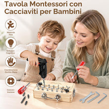 Carica l'immagine nel visualizzatore di Gallery, Vanplay Giochi Montessori 3 Anni, Attrezzi Giocattolo con Trapano Elettrico