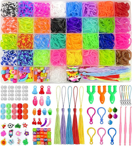 Nestling Kit Elastici per Braccialetti, 2500+ DIY Loom Nastri, 32 Colori Per Creare Gioielli, Perline, Regalo Giocattolo