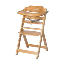 Carica l&#39;immagine nel visualizzatore di Gallery, Bebeconfort Timba Seggiolone Evolutivo in Legno naturale, 6 mesi-10 anni, 30 kg, Seggiolone Pappa per bambini, con Vassoio, Seduta e poggiapiedi regolabili, compatibile con sdraietta Timba Baby