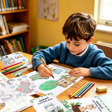 Carica l'immagine nel visualizzatore di Gallery, Heboland Mini Libri da Colorare per Bambini, Formato A6, 24 pezzi