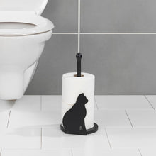 Carica l'immagine nel visualizzatore di Gallery, Maximex porta rotolo da cucina con gatto nero, altezza 30 cm