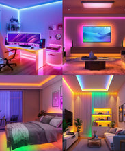 Carica l'immagine nel visualizzatore di Gallery, Macchiatto Striscia LED COB da 5 m, striscia LED RGB Bluetooth con telecomando, sincronizzazione musicale, timer, dimmer