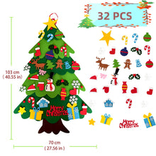 Carica l'immagine nel visualizzatore di Gallery, LUOHONG Albero Natale Feltro per Bambini, 32 Ornamenti Staccabili Regali di Natale di Nuovo Anno per Bambini, Decorazioni Natale per Pareti di Porte
