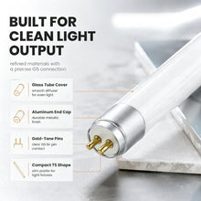 Carica l'immagine nel visualizzatore di Gallery, Set di 2 tubi fluorescenti T5, 8 W, 300 mm, bianco freddo, 6000 K, attacco G5, 560 lm, non dimmerabile, tubo di ricambio