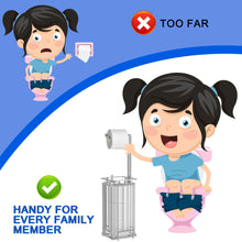 Carica l&#39;immagine nel visualizzatore di Gallery, Porta Carta Igienica da Terra, Colonna bagno porta rotolo dispenser supporto moderno,a prova di ruggine,può contenere 4 rotoli