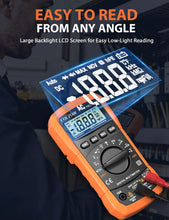 Carica l'immagine nel visualizzatore di Gallery, Multimetro Digitale Multi Tester Voltmetro Amperometro Ohmmetro Misura Tensione Corrente Resistenza Capacità Continuità 