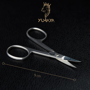 Yumaya - Forbici professionali per unghie in acciaio inox, incl. custodiaForbici per cuticole fini e extra affilate - Inossidabili - Piccole forbici per unghie, anche per mancini
