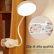 Carica l'immagine nel visualizzatore di Gallery, Ricaricabile Lampada Da Lettura, Luce Per Lettura Libri A Letto Con Clip, Ricaricabile, 3 Temperature Di Colore, Dimmera