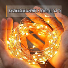 Carica l'immagine nel visualizzatore di Gallery, NEXVIN 8 Pezzi Luci a Batteria, Stringa Luci Led Micro 3 Meter 30 LED, Luci Impermeabile a Filo di Argento, Bianco Caldo