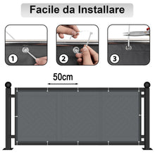 Carica l'immagine nel visualizzatore di Gallery, AXT SHADE Frangivisto Balcone Protezione Impermeabile Copri Ringhiera Balcone Privacy Frangivento Protezione UV con Occh