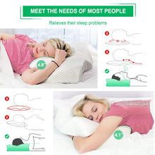 Carica l&#39;immagine nel visualizzatore di Gallery, Elviros Cuscino in Memory Foam Ortopedico Cervicale per Dolore al Collo Cuscino Ergonomico per Dolore alla Spalla Cuscino di Sostegno del Collo, Bianca, 53.8 x 11/9 x 33 cm