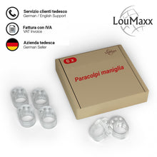 Carica l'immagine nel visualizzatore di Gallery, LouMaxx Fermaporta Maniglia - Set da 6 Paracolpi Maniglia Porta Trasparenti - Fermaporte per Maniglie, Gommini Proteggi 