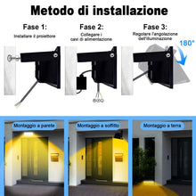 Carica l'immagine nel visualizzatore di Gallery, CREATESTAR Faretto LED da Esterno 100W, Faro Led Esterno 10000LM,3000K Bianco Caldo Faretti Led IP66 Impermeabile per Gi