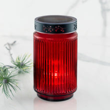 Carica l'immagine nel visualizzatore di Gallery, Hofer Candele, luce solare a LED in vetro [rosso] 3 anni di durata della luce, resistente alle intemperie, per esterni, 