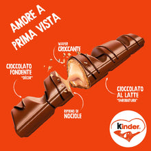 Carica l&#39;immagine nel visualizzatore di Gallery, Kinder Bueno, Snack al Cioccolato e Nocciola, un Wafer Ripieno di Crema alle Nocciole Ricoperto di Cioccolato Kinder, 5 Confezioni