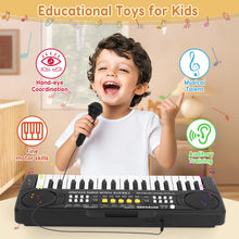 Carica l'immagine nel visualizzatore di Gallery, Pianola Tastiera Bambini, Tastiera Elettronica Portatile 37 Tasti con Micro