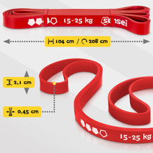 Carica l'immagine nel visualizzatore di Gallery, SENSEI Elastico Palestra per Trazioni e Allenamento – Banda Elastica Fitness di Resistenza in Lattice Naturale – E-book 