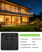 Carica l'immagine nel visualizzatore di Gallery, Suright Catena Luminosa Esterno Solare, 13m 60 LED Luci Solari da Giardino