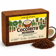 Carica l'immagine nel visualizzatore di Gallery, Cocoterra – Fibra di Cocco Naturale 650g (Espande fino a 9 litri) Substrato per Terrari, Piante, Orchidee, Bonsai