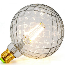 Carica l'immagine nel visualizzatore di Gallery, Lampadina LED Edison, sfera grande effetto cristallo, G125, 4 W, 220/240 V, E27, vintage, a filamento, lampadina decorat
