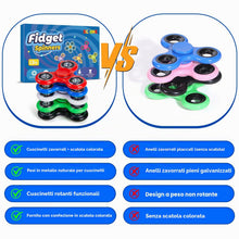 Carica l'immagine nel visualizzatore di Gallery, SCIONE Fidget Spinner 5 Pezzi - Giocattoli Anti-Stress per Bambini e Adulti, Rotazione Fluida Compleanni - Gioca in Uffi
