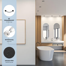 Carica l'immagine nel visualizzatore di Gallery, ledscom.de 4x cornici da incasso per soffitto da bagno ERID, per ambienti umidi, bagno, IP44, rotonde, orientabili, nero
