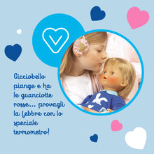 Carica l&#39;immagine nel visualizzatore di Gallery, Cicciobello Bua, Bambola Interattiva con Accessori, Giochi Bambini 2 anni, Cicciobello con Accessori per la Cura Come Termometro e Stetoscopio, Usa il Ciuccio per Farlo Smettere di Piangere!