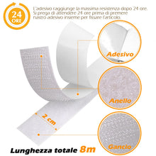 Carica l'immagine nel visualizzatore di Gallery, Blooven Autoadesivo Nastro Adesivo 8 Metri 20 mm, Autoadesivo Forte Universale (20 mm x 8 m, Bianco)