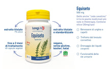 Carica l'immagine nel visualizzatore di Gallery, LongLife® Equiseto 500mg | Integratore titolato al 7% in silice | Benessere di unghie e capelli | Drenaggio dei liquidi 