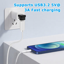 Carica l'immagine nel visualizzatore di Gallery, Set di 2 adattatori da USB-A a USB-A ad angolo di 90 gradi, U-S-B 3.2 10 Gbps, trasferimento ad alta velocità, compatibi