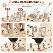Carica l'immagine nel visualizzatore di Gallery, Vanplay Giochi Montessori 3 Anni, Attrezzi Giocattolo con Trapano Elettrico