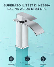 Carica l'immagine nel visualizzatore di Gallery, Rubinetto per Bagno FORIOUS, Rubinetto per Lavabo a Cascata in Nickel Spazzolato, Miscelatore Monocomando per Lavabo con Altezza del Beccuccio di 110 MM, Risparmio Idrico, Risparmio Energetico.