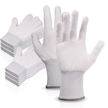 Carica l'immagine nel visualizzatore di Gallery, Ehdis 6 paia Nylon Guanti di montaggio antiscivolo senza cuciture, Guanti da lavoro per riparazioni, industria automobil