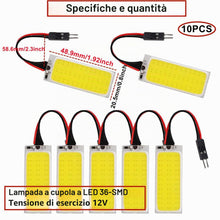 Carica l'immagine nel visualizzatore di Gallery, 10 Pezzi White 300 Lums COB 36SMD LED Luce con 12 Adattatore Festone