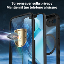 Carica l'immagine nel visualizzatore di Gallery, CENHUFO Privacy Cover iPhone 16E / iPhone 17E [Compatibile con Magsafe] Protezione Schermo Anti Spia Vetro Temperato Int