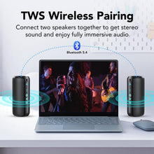 Carica l'immagine nel visualizzatore di Gallery, Cassa Bluetooth Portatile Potente 30W, Altoparlante Bluetooth 5.4 con Miglioramento Basso 3.0, IPX7 Speaker BluetoothAccoppiamento TWS, 30H di Autonomia con 8 Modalità RGB, Supporto Micro-Con, AUX, TF