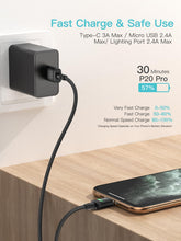 Carica l'immagine nel visualizzatore di Gallery, Kuulaa Cavo di ricarica magnetico 2 m, cavo Lightning magnetico, caricatore magnetico per cellulare, ricarica rapida 3A 