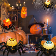 Carica l'immagine nel visualizzatore di Gallery, Luci di Candela a Ragno per Halloween, 12 Pezzi