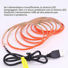 Carica l'immagine nel visualizzatore di Gallery, GOMING 5V 5mm Larghezza COB USB Striscia LED Rosso 4M(2Pezzi x 2M) 400LED/M
