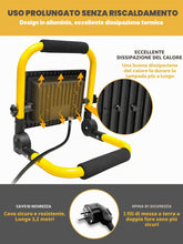 Carica l'immagine nel visualizzatore di Gallery, Faretto LED da Cantiere 50W, Faretto Portatile, Luce di Inondazione Bianca 6000K, 5000LM, Girevole a 360º, Impermeabile 