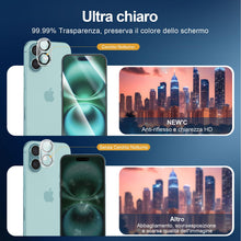 Carica l&#39;immagine nel visualizzatore di Gallery, NEW&#39;C 2 x Pellicola Vetro Temperato per iPhone 16 (6,1 pollici) e 2 x Pellicola Vetro Protettiva Fotocamera Posteriore per iPhone 16 - Ultra Resistente - Strumento di facile installazione incluso
